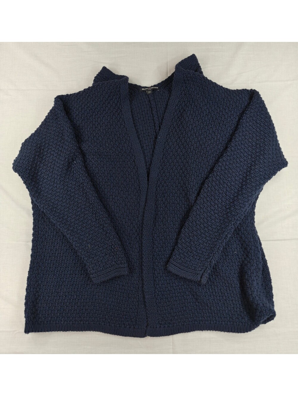Brandy Melville Women’s One Size Navy Blue Oversized Open Front Knit Cardigan